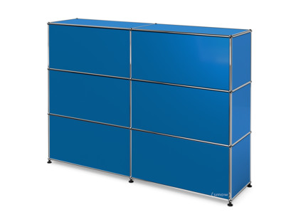 USM Haller Theke Typ 1 Enzianblau RAL 5010|150 cm (2 Elemente)|35 cm