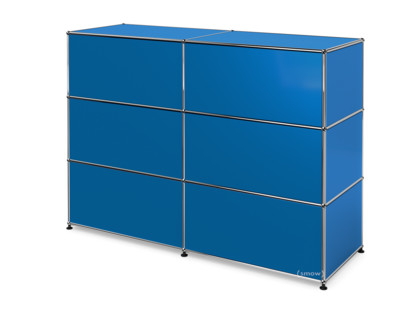 USM Haller Theke Typ 1 Enzianblau RAL 5010|150 cm (2 Elemente)|50 cm