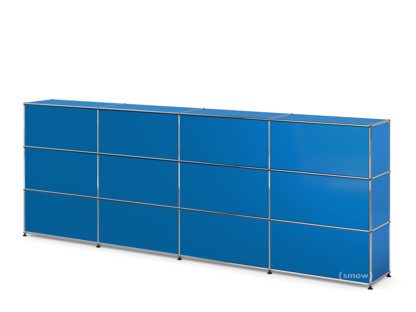 USM Haller Theke Typ 1 Enzianblau RAL 5010|300 cm (4 Elemente)|35 cm