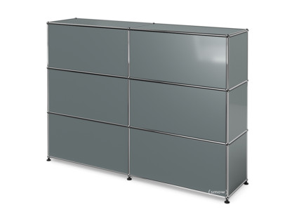 USM Haller Theke Typ 1 Mittelgrau RAL 7005|150 cm (2 Elemente)|50 cm