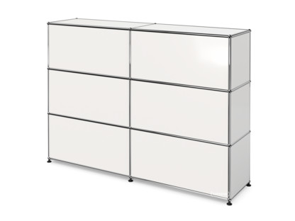 USM Haller Theke Typ 1 Reinweiß RAL 9010|150 cm (2 Elemente)|35 cm