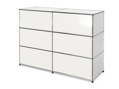 USM Haller Theke Typ 1 Reinweiß RAL 9010|150 cm (2 Elemente)|50 cm