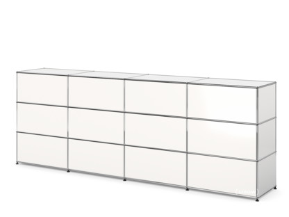 USM Haller Theke Typ 1 Reinweiß RAL 9010|300 cm (4 Elemente)|50 cm