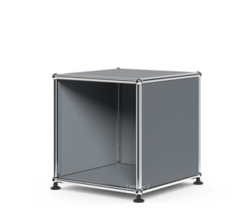 USM Haller Wartezimmer-Beistelltisch H 35 x B 35 x T 35 cm|Mittelgrau RAL 7005