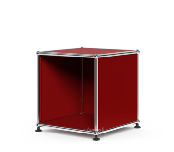 USM Haller Wartezimmer-Beistelltisch H 35 x B 35 x T 35 cm|USM rubinrot