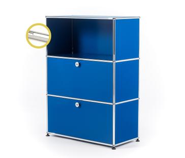 USM Haller E Highboard M mit Fachbeleuchtung Enzianblau RAL 5010|Kaltweiß