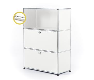 USM Haller E Highboard M mit Fachbeleuchtung Reinweiß RAL 9010|Kaltweiß