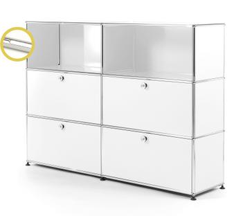 USM Haller E Highboard L mit Fachbeleuchtung Reinweiß RAL 9010|Kaltweiß