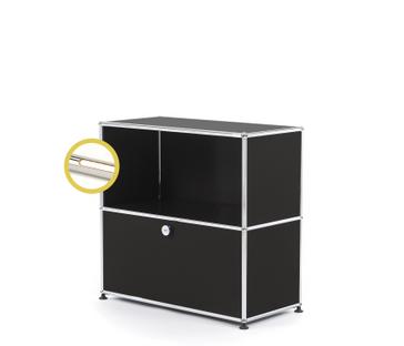 USM Haller E Sideboard M mit Fachbeleuchtung Graphitschwarz RAL 9011|Warmweiß