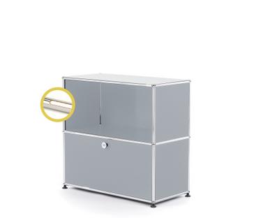 USM Haller E Sideboard M mit Fachbeleuchtung USM mattsilber|Warmweiß