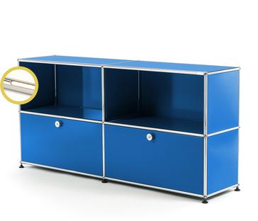 USM Haller E Sideboard L mit Fachbeleuchtung Enzianblau RAL 5010|Warmweiß