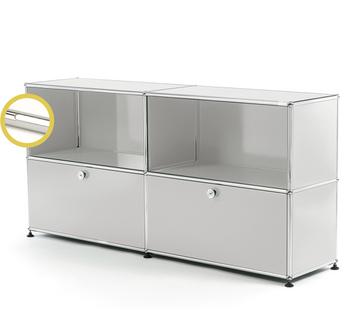 USM Haller E Sideboard L mit Fachbeleuchtung Lichtgrau RAL 7035|Kaltweiß