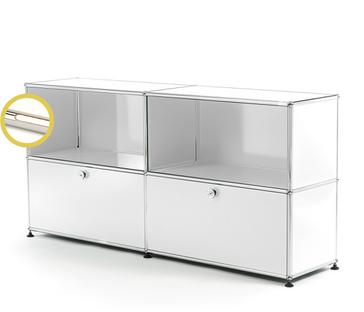 USM Haller E Sideboard L mit Fachbeleuchtung Reinweiß RAL 9010|Warmweiß