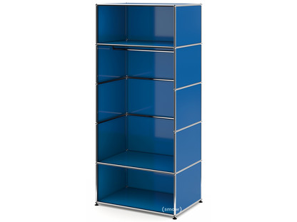 USM Haller Garderobe M mit Kleiderstange Typ II Enzianblau RAL 5010