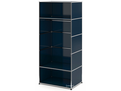 USM Haller Garderobe M mit Kleiderstange Typ II Stahlblau RAL 5011