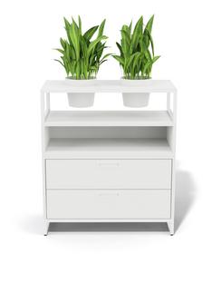 M1 Pflanzen Sideboard Variante 1 (H 90 x B 80 cm)|Weiß