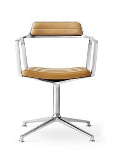 Swivel Chair Leder Sand|Poliert