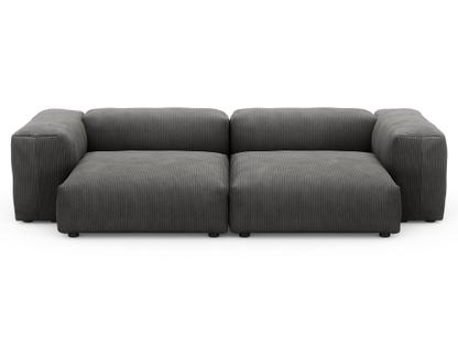 Two Seat Sofa L Cord velours - Dark grey