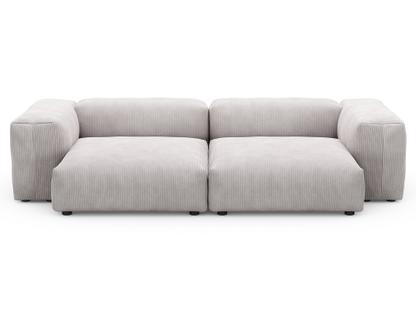 Two Seat Sofa L Cord velours - Platinum