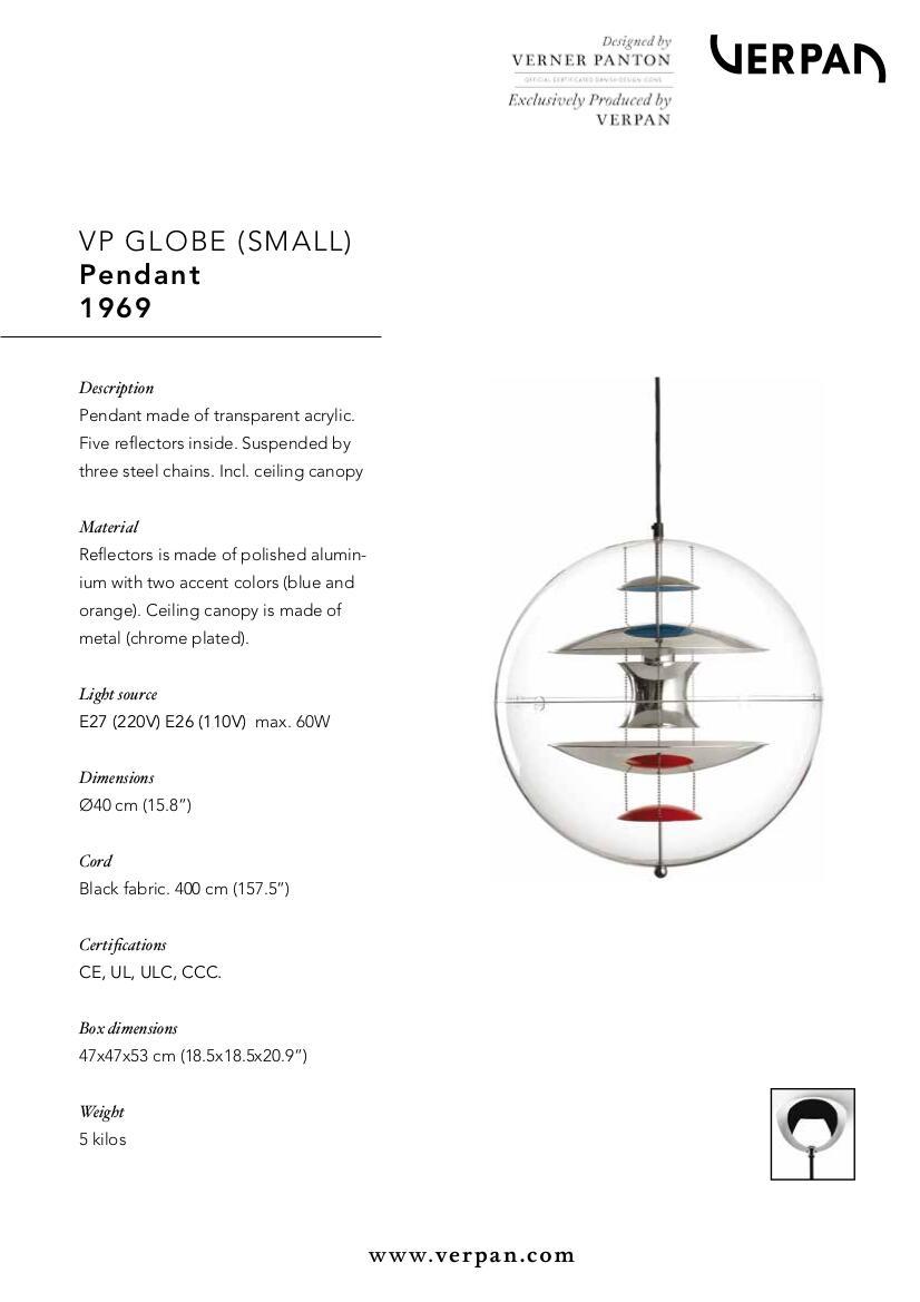 Verpan vp globe by verner panton, 1969 designer furniture by smow.com Verner panton globe ø40