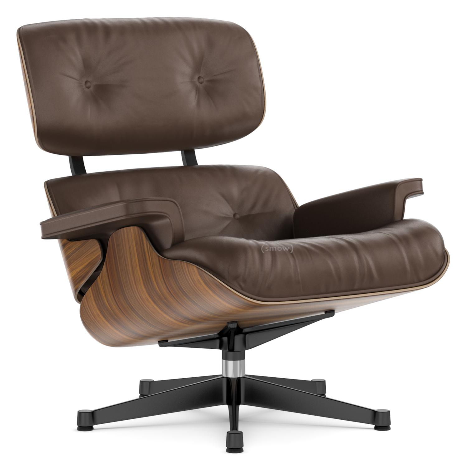 vitra lounge chair nussbaum schwarz pigmentiert leder