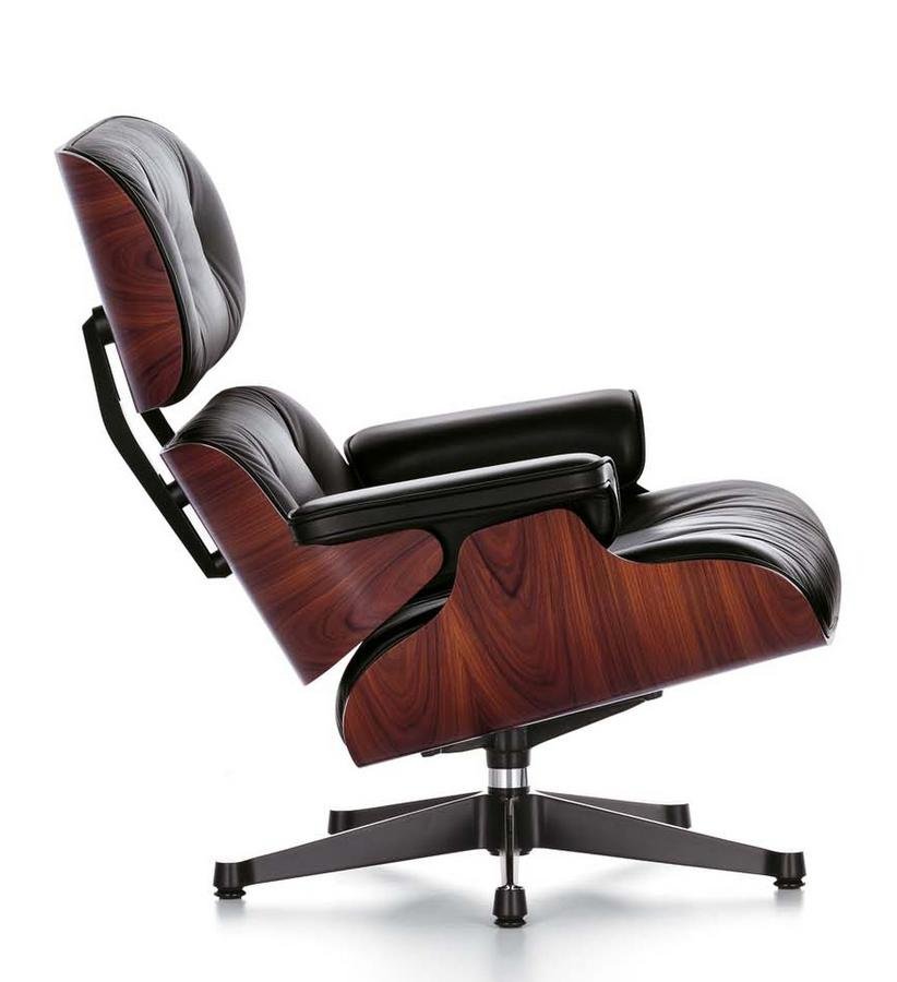 lounge sessel holz leder, vitra lounge chair, nussbaum schwarz pigmentiert, nero, 89 cm, Design ideen