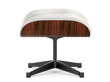Lounge Chair Ottoman Santos Palisander|Leder Premium F snow|Aluminium poliert, Seiten schwarz