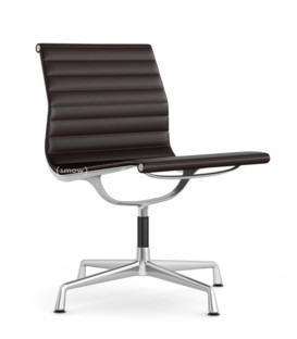 Aluminium Chair EA 105 Poliert|Leder (Standard)|Chocolate