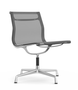 Aluminium Chair EA 105 Poliert|Netzgewebe Aluminium Group|Dunkelgrau
