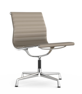 Aluminium Chair EA 105 Verchromt|Leder (Standard)|Sand