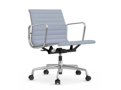 Aluminium Chair EA 117 Poliert|Hopsak|Dunkelblau / elfenbein