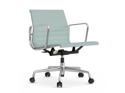 Aluminium Chair EA 117 Poliert|Hopsak|Eisblau / elfenbein