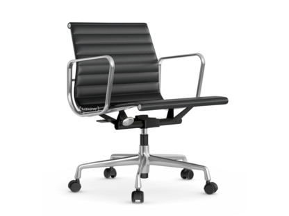 Aluminium Chair EA 117 Poliert|Leder (Standard)|Asphalt