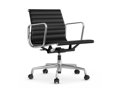 Aluminium Chair EA 117 Poliert|Leder (Standard)|Nero