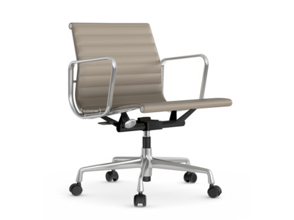 Aluminium Chair EA 117 Poliert|Leder (Standard)|Sand