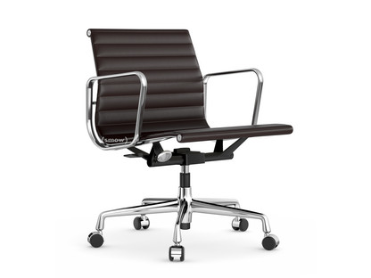 Aluminium Chair EA 117 Verchromt|Leder (Standard)|Chocolate