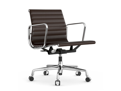 Aluminium Chair EA 117 Verchromt|Leder (Standard)|Kastanie