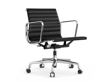 Aluminium Chair EA 117 Verchromt|Leder (Standard)|Nero