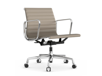 Aluminium Chair EA 117 Verchromt|Leder (Standard)|Sand