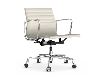 Aluminium Chair EA 117 Verchromt|Leder (Standard)|Snow