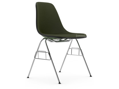 Eames Plastic Side Chair RE DSS Forest|Mit Vollpolsterung|Nero / forest|Ohne Reihenverbindung (DSS-N)