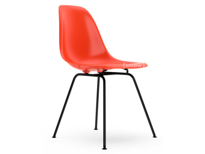 Eames Plastic Side Chair RE DSX Rot (poppy red)|Ohne Polsterung|Ohne Polsterung|Standardhöhe - 43 cm|Beschichtet basic dark