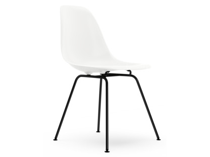 Eames Plastic Side Chair RE DSX Weiß|Ohne Polsterung|Ohne Polsterung|Standardhöhe - 43 cm|Beschichtet basic dark