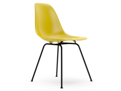 Eames Plastic Side Chair RE DSX Senf|Ohne Polsterung|Ohne Polsterung|Standardhöhe - 43 cm|Beschichtet basic dark
