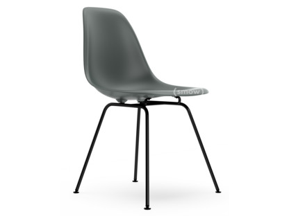Eames Plastic Side Chair RE DSX Granitgrau|Ohne Polsterung|Ohne Polsterung|Standardhöhe - 43 cm|Beschichtet basic dark