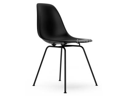 Eames Plastic Side Chair RE DSX Tiefschwarz|Ohne Polsterung|Ohne Polsterung|Standardhöhe - 43 cm|Beschichtet basic dark
