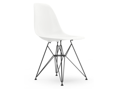 Eames Plastic Side Chair RE DSR Weiß|Ohne Polsterung|Ohne Polsterung|Standardhöhe - 43 cm|Beschichtet basic dark