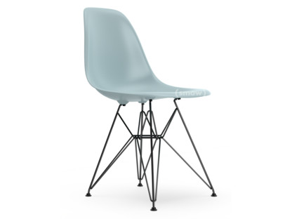 Eames Plastic Side Chair RE DSR Eisgrau|Ohne Polsterung|Ohne Polsterung|Standardhöhe - 43 cm|Beschichtet basic dark