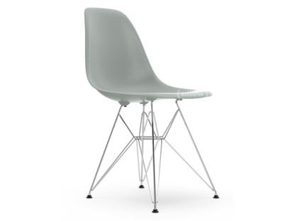 Eames Plastic Side Chair RE DSR Hellgrau|Ohne Polsterung|Ohne Polsterung|Standardhöhe - 43 cm|Verchromt