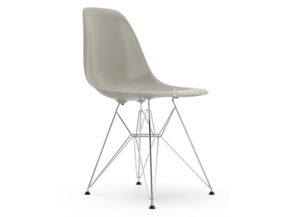 Eames Plastic Side Chair RE DSR Kieselstein|Ohne Polsterung|Ohne Polsterung|Standardhöhe - 43 cm|Verchromt